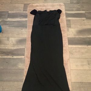 Black off shoulder dress